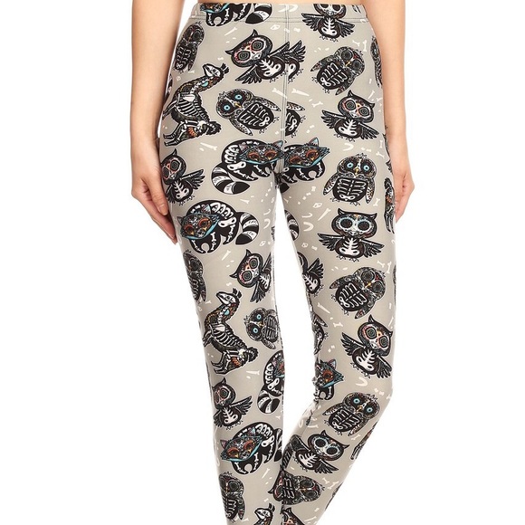 Searra Pants - NWT Halloween Soft Animal Skull Leggings 10-22